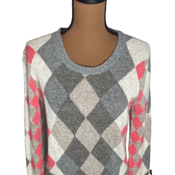 Line Cashmere argyle Crewneck sweater size M - Picture 5 of 11